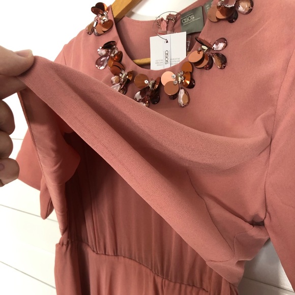 Mauve maternity/nursing dress - Picture 5 of 7